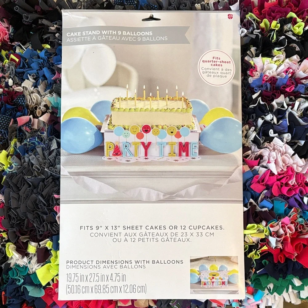 🆕American Greetings Cake Stand With 9 Balloons